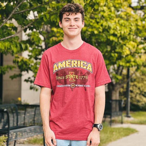 Colosseum I-State America OHT Cardinal T-Shirt (was $34.99)